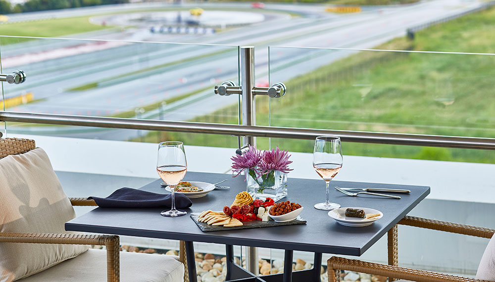 Overdrive Rooftop Bar, Meat and Cheese, Track View